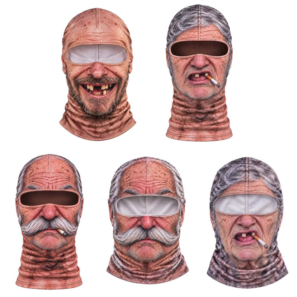 3D Printing Mask - 1 Stück 3D-Gesichtsbedruckte Sturmhaube für ältere